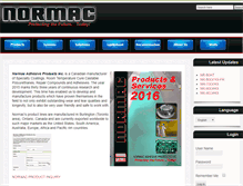 Tablet Screenshot of normacadhesives.com